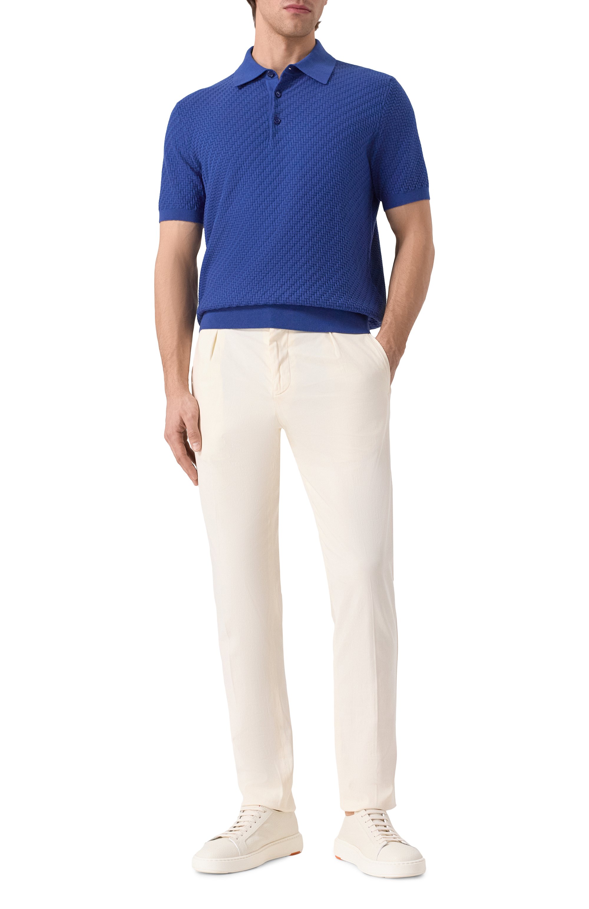 Поло из хлопка и шелка BRIONI, арт. UMR200/PAK22, фото 2