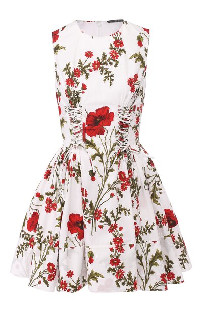 Женское хлопковое платье ALEXANDER MCQUEEN, арт. 570428/QMD05
