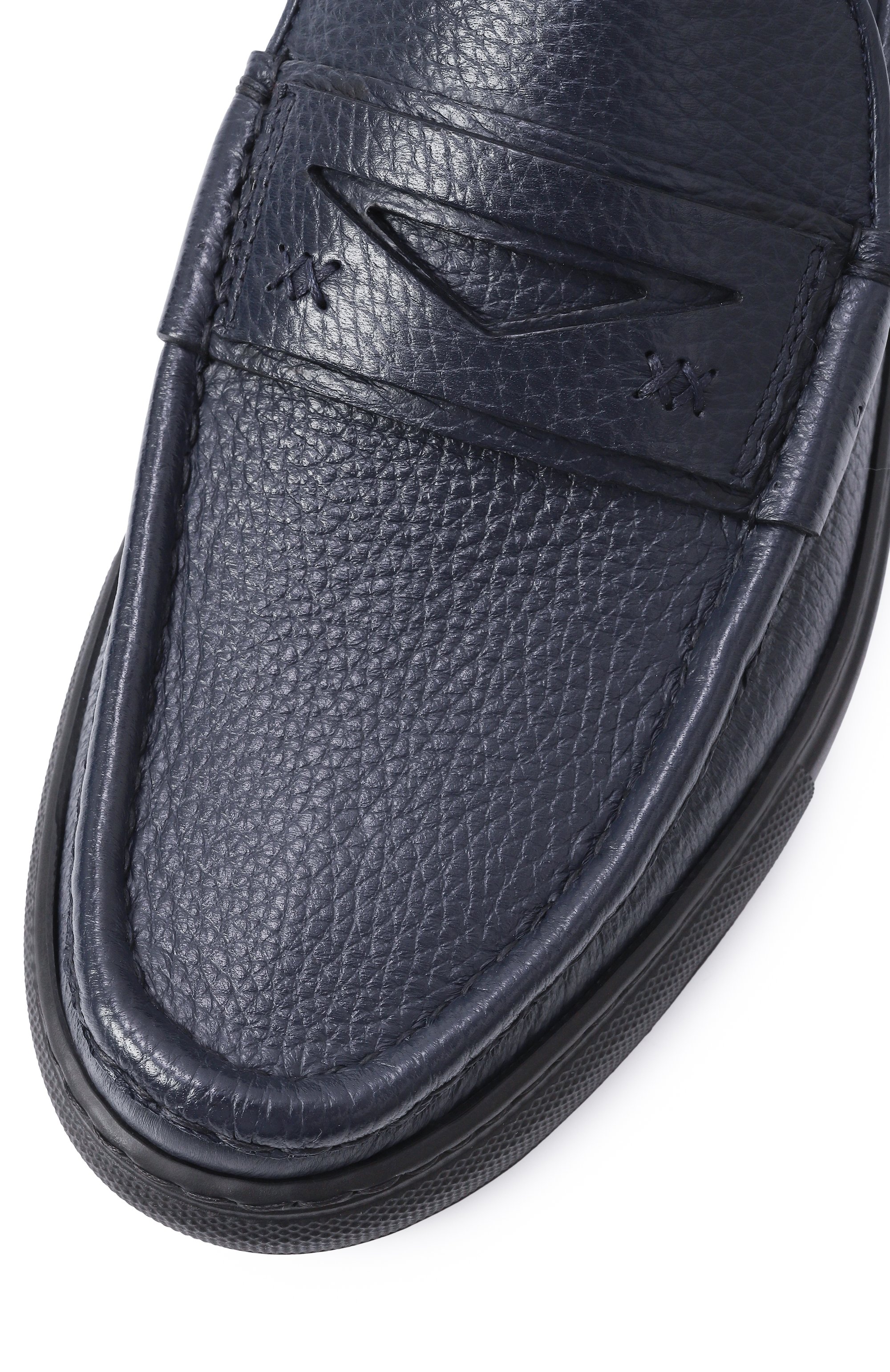 Кожаные пенни-лоферы ARTIOLI темно-синего цвета по цене 119500 руб., арт. 858/BIS/S0FT KID, фото 7 Кожаные пенни-лоферы ARTIOLI, арт. 858/BIS/S0FT KID, фото 7