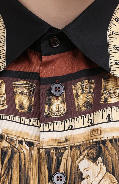 Шелковая рубашка DOLCE & GABBANA разноцветного цвета по цене 141000 руб., арт. G5IB9T/FI13Q, фото 5 Шелковая рубашка DOLCE & GABBANA, арт. G5IB9T/FI13Q, фото 5