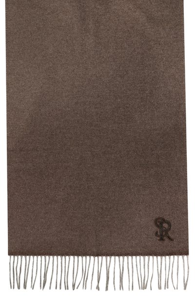 Кашемировый шарф с отделкой из кожи крокодила STEFANO RICCI, арт. MWA0300030/6853, фото 4