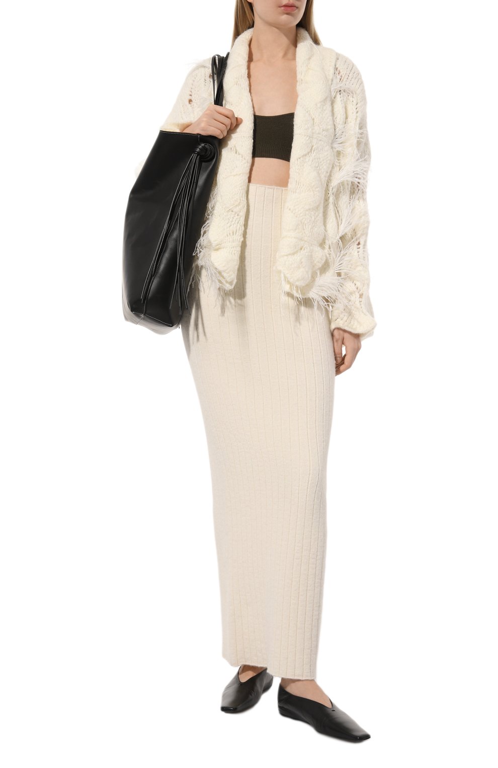 Кардиган с отделкой перьями FORTE_FORTE, арт. 11129BIS, фото 2