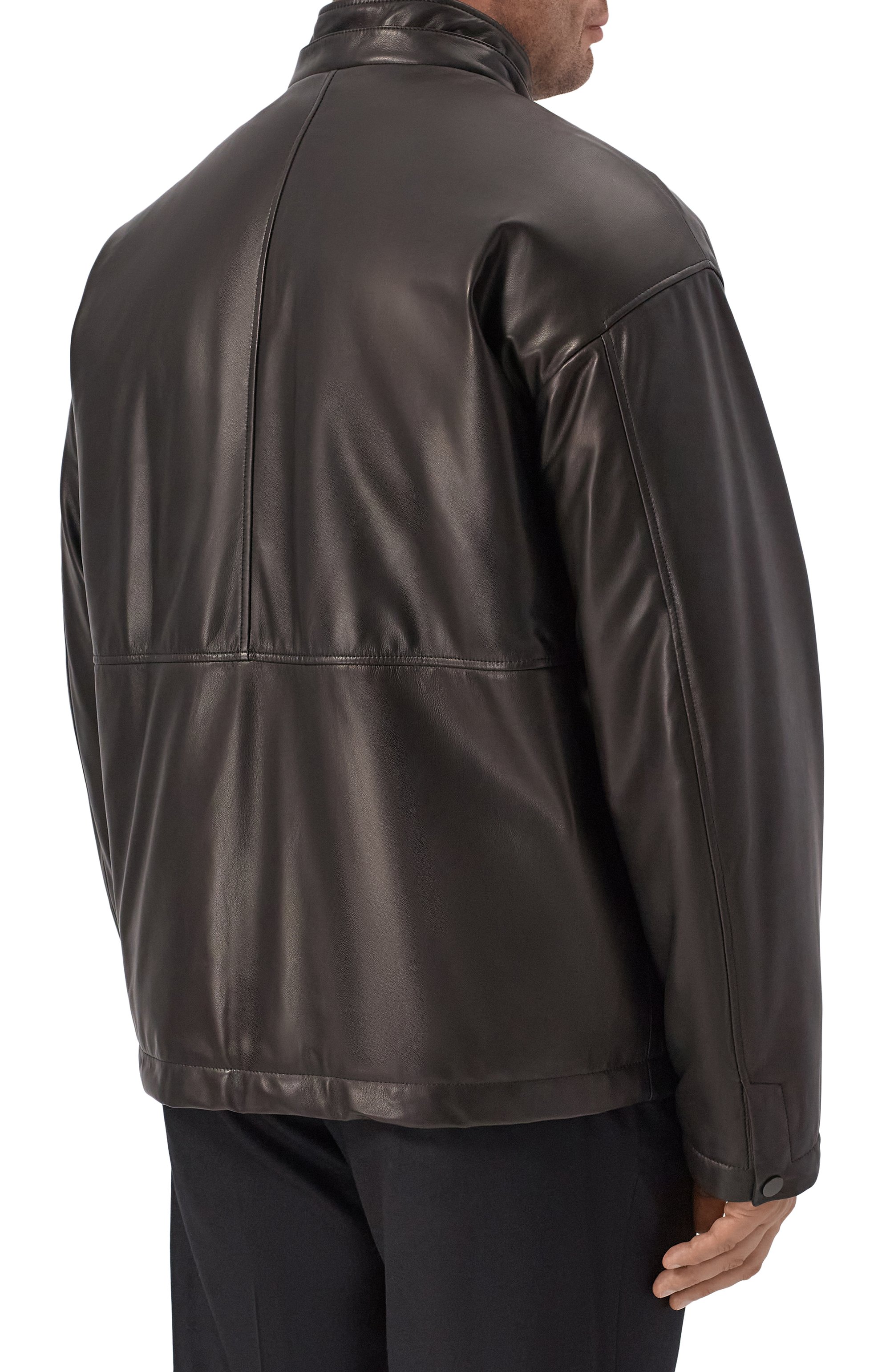 Кожаная куртка MVST черного цвета по цене 445500 руб., арт. M25.1PM.B004/BIG SIZE/CREAM NAPPA, фото 6 Кожаная куртка MVST, арт. M25.1PM.B004/BIG SIZE/CREAM NAPPA, фото 6