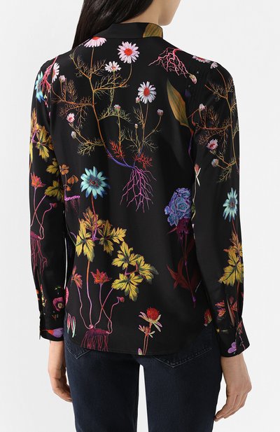 Шелковая рубашка STELLA MCCARTNEY черного цвета по цене 82700 руб., арт. 600347/S0A10, фото 4 Шелковая рубашка STELLA MCCARTNEY, арт. 600347/S0A10, фото 4