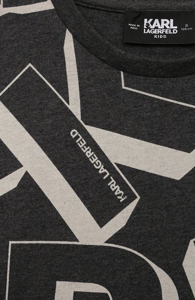Хлопковая футболка KARL LAGERFELD KIDS, арт. Z30244, фото 3