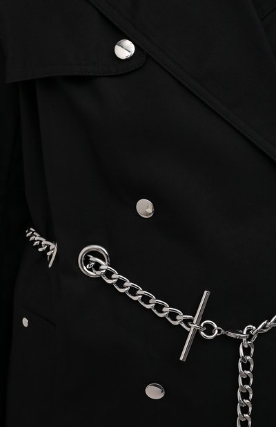 Хлопковый тренч MICHAEL MICHAEL KORS черного цвета по цене 53050 руб., арт. MS1200BDTY, фото 5 Хлопковый тренч MICHAEL MICHAEL KORS, арт. MS1200BDTY, фото 5