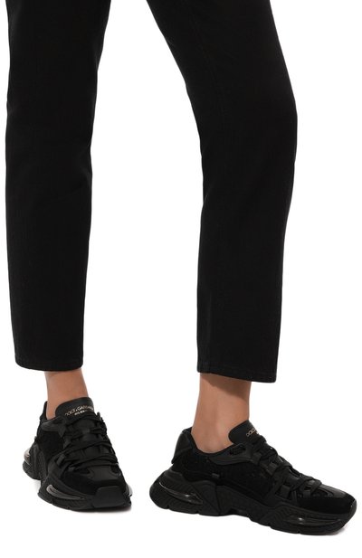 Комбинированные кроссовки airmaster DOLCE & GABBANA черного цвета по цене 84950 руб., арт. CK2283/A5195, фото 3 Комбинированные кроссовки airmaster DOLCE & GABBANA, арт. CK2283/A5195, фото 3