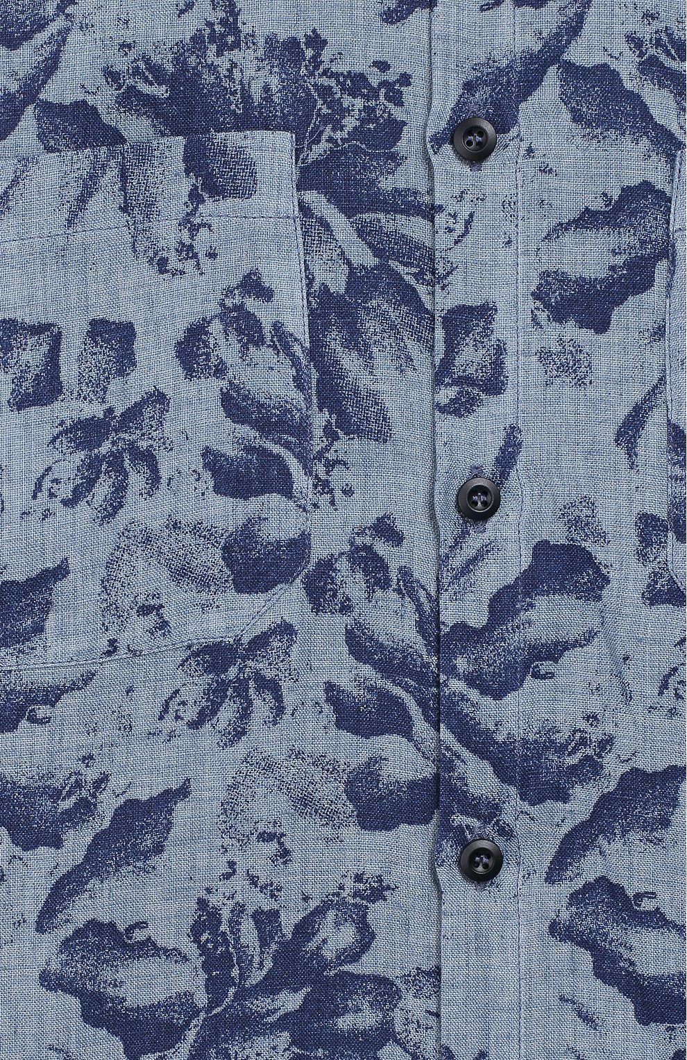 Льняная рубашка BRUNELLO CUCINELLI синего цвета по цене 27600 руб., арт. BW616C330C, фото 3 Льняная рубашка BRUNELLO CUCINELLI, арт. BW616C330C, фото 3