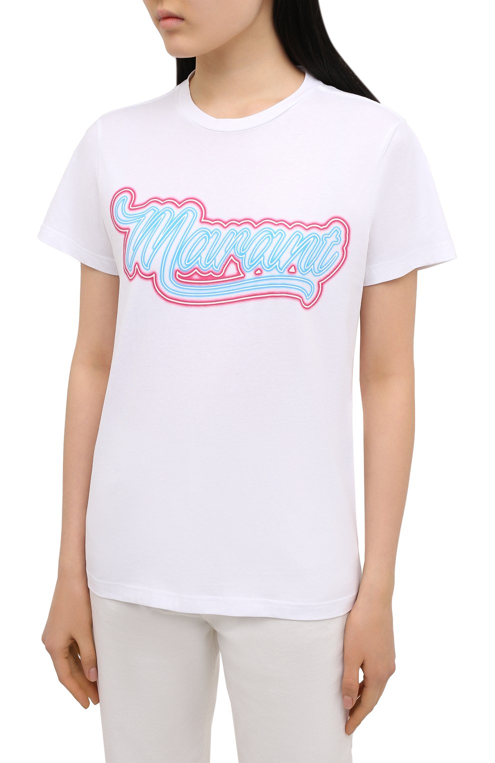 Хлопковая футболка ISABEL MARANT, арт. TS0619-21E038I/ZA0F, фото 3