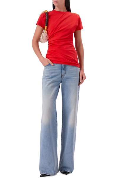 Хлопковая футболка BALMAIN, арт. FF0EF002/GF23, фото 2