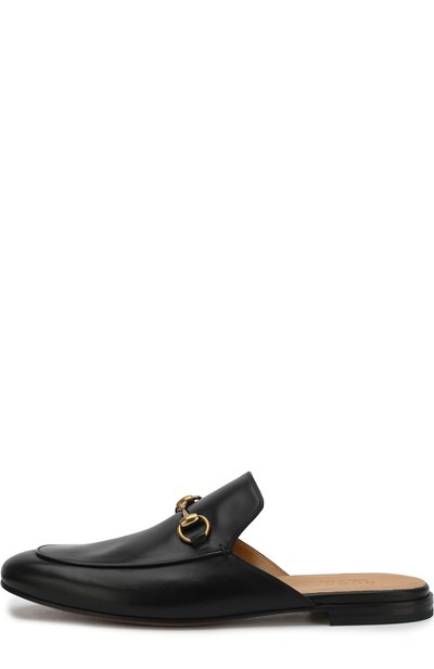 Кожаные сабо с пряжкой-трензелем GUCCI, арт. 426219/BLM00, фото 3