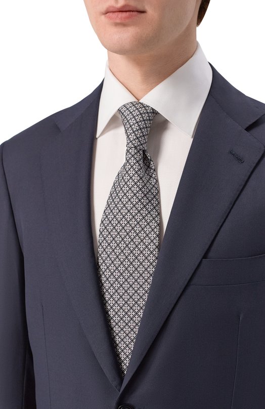 Шелковый комплект из галстука и платка Stefano Ricci DH/59101 Серый  DH/59101 Фото 2