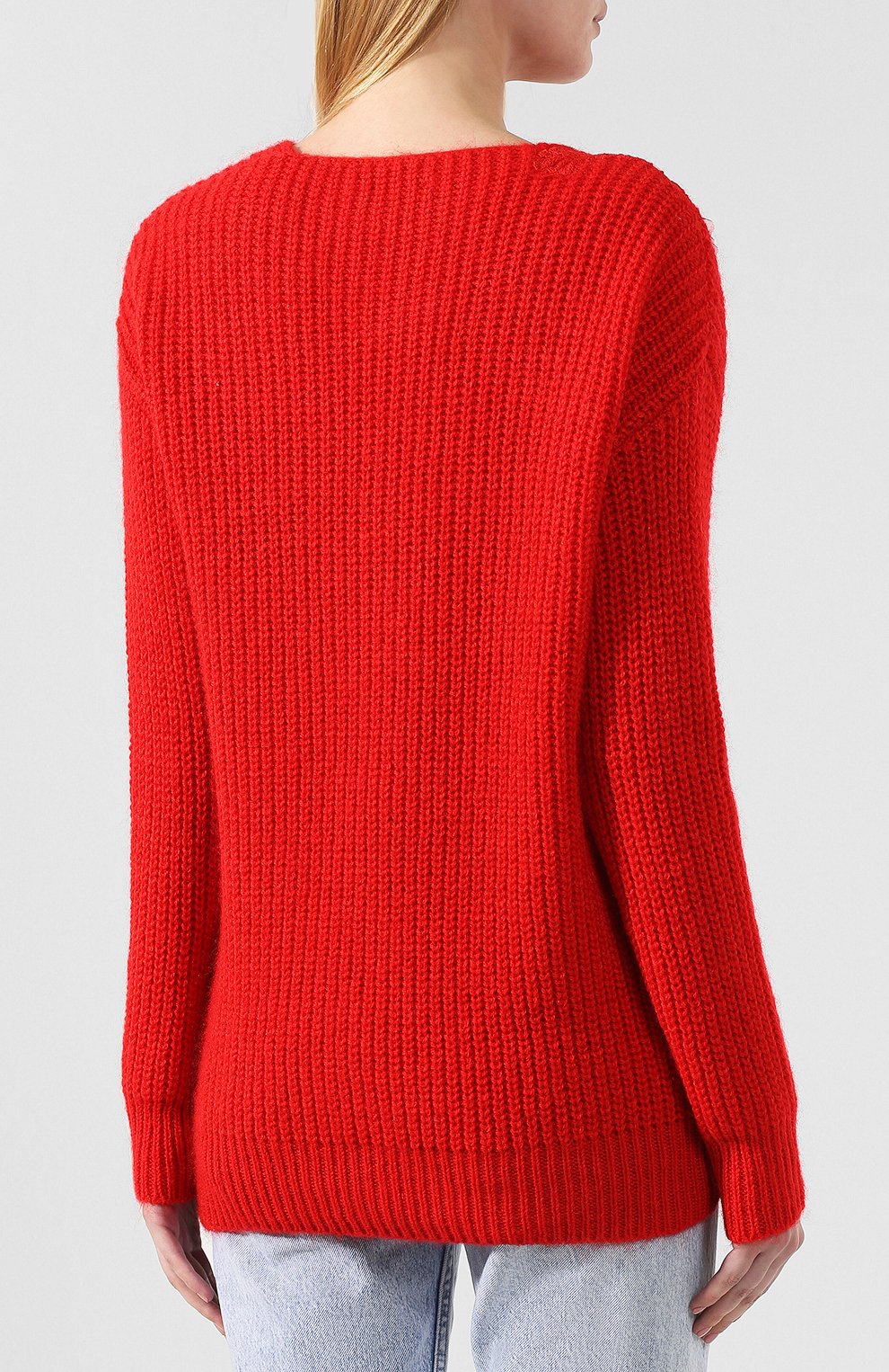 Свитер ERMANNO ERMANNO SCERVINO красного цвета по цене 45400 руб., арт. 45T MG71 AME, фото 4 Свитер ERMANNO ERMANNO SCERVINO, арт. 45T MG71 AME, фото 4