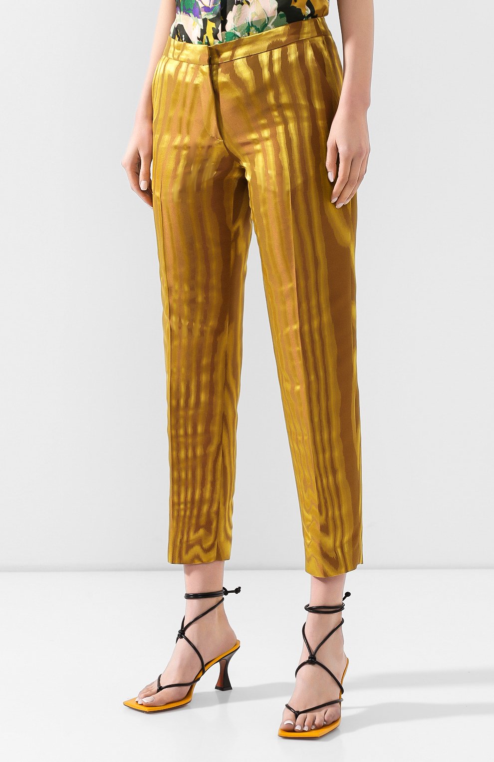 Брюки DRIES VAN NOTEN золотого цвета по цене 91950 руб., арт. 201-10965-9142, фото 3 Брюки DRIES VAN NOTEN, арт. 201-10965-9142, фото 3
