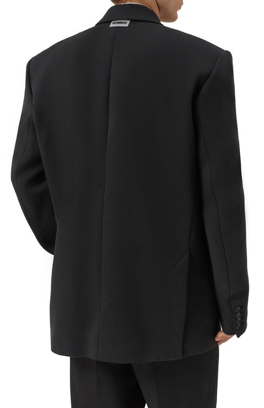 Хлопковый пиджак VETEMENTS UA53JA550B/1606 HEAVY M0LLET0N Чёрный  UA53JA550B/1606 HEAVY M0LLET0N Фото 6