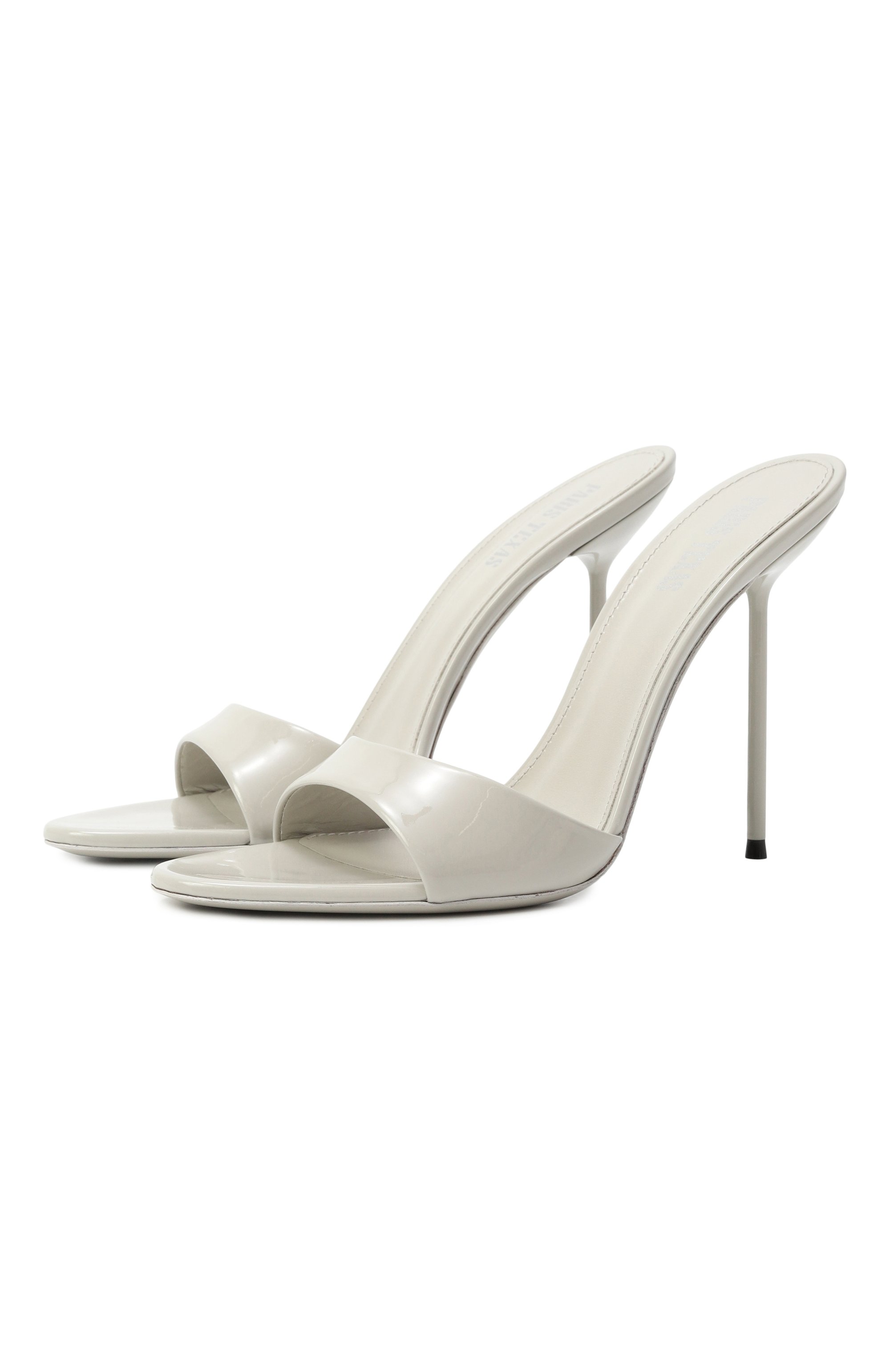 Лакированные мюли lidia 105 PARIS TEXAS светло-серого цвета по цене 72050 руб., арт. PX836/XVN01, фото 1 Лакированные мюли lidia 105 PARIS TEXAS, арт. PX836/XVN01, фото 1