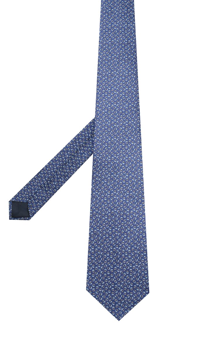 Мужской комплект из галстука и платка LANVIN синего цвета, арт. 4000/TIE SET | Фото 1 (Материал: Текстиль, Шелк; Нос: Не проставлено)