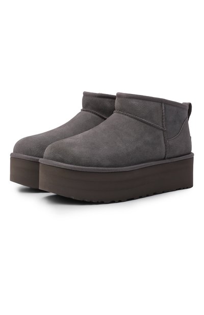 Женские замшевые угги classic ultra mini platform UGG, арт. 1135092