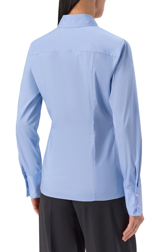 Хлопковая рубашка HUGO 50554568 Голубой  50554568 Фото 4