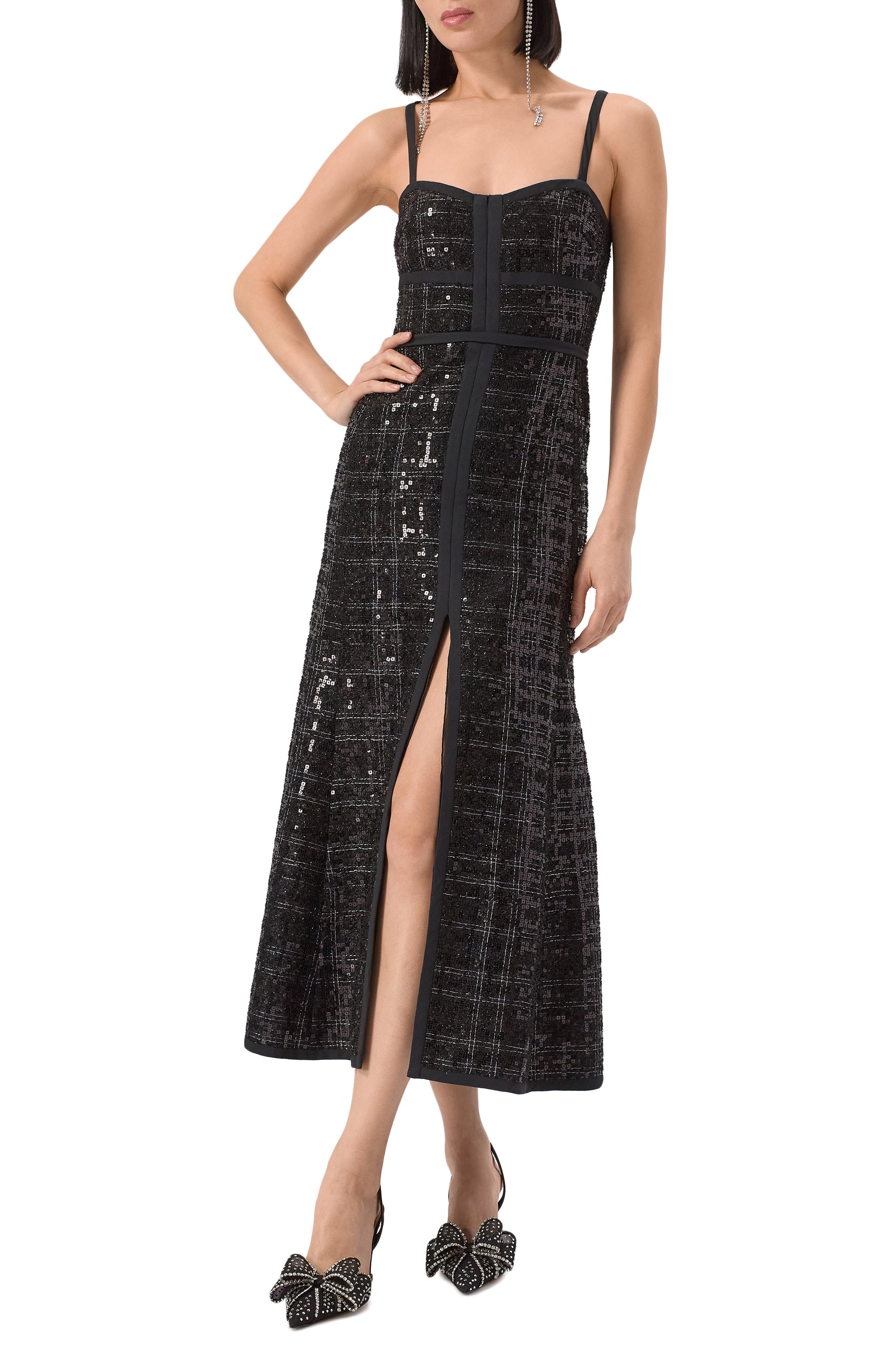 Платье с отделкой пайетками GIAMBATTISTA VALLI, арт. 25SSPVTE5102-23LAB, фото 2