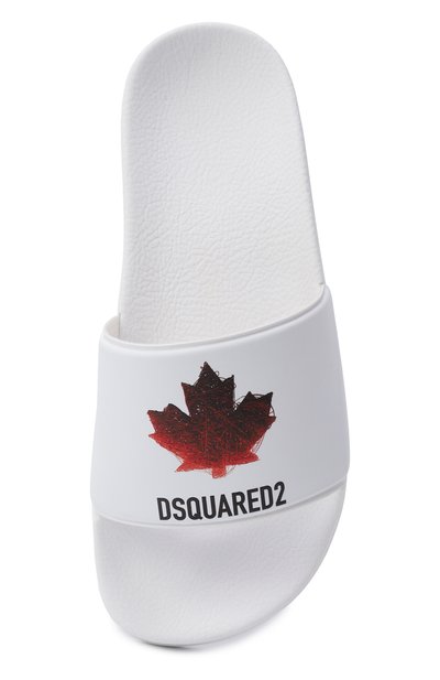 Шлепанцы DSQUARED2 белого цвета по цене 12850 руб., арт. 82791/VAR2, фото 4 Шлепанцы DSQUARED2, арт. 82791/VAR2, фото 4