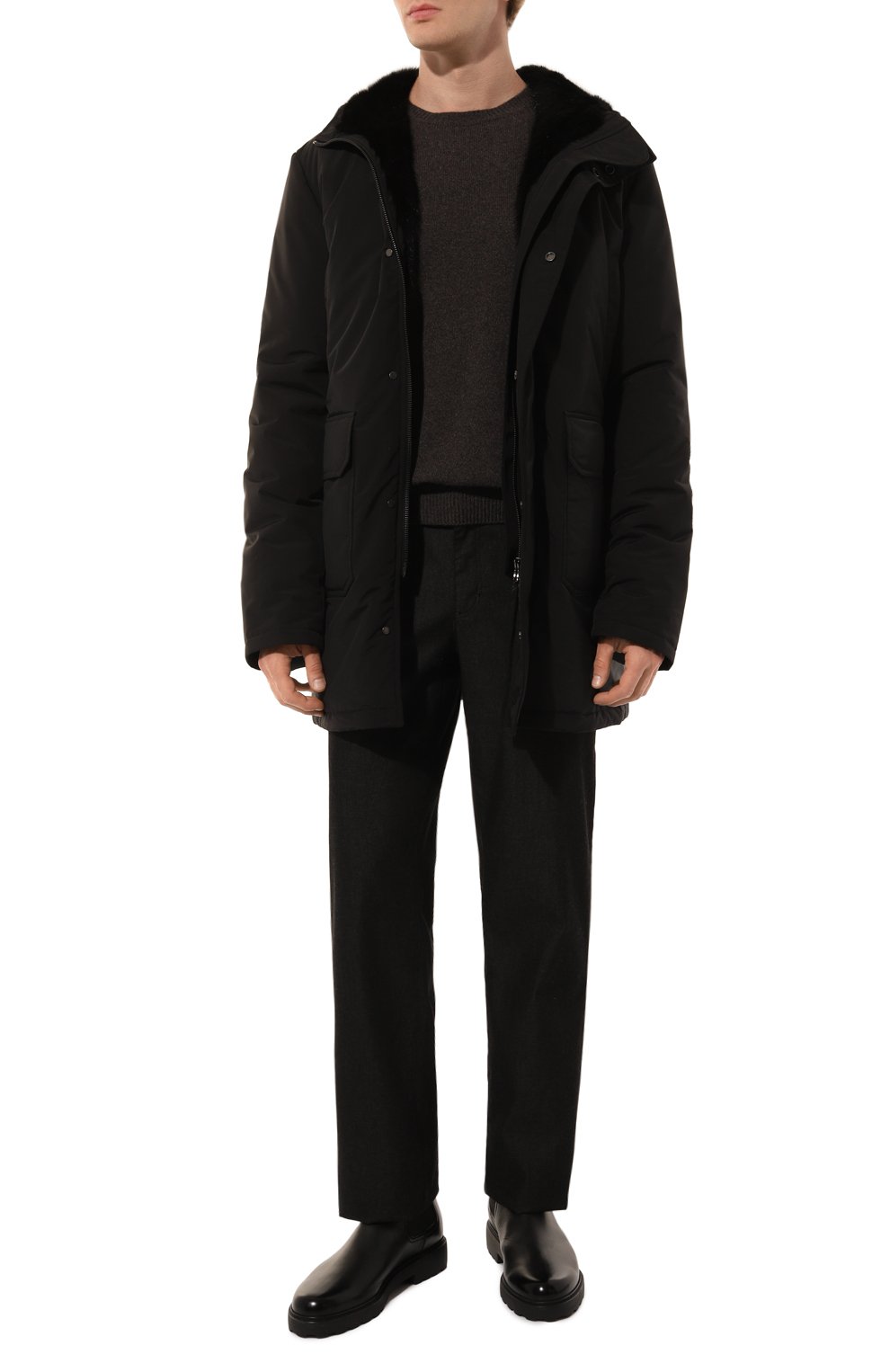 Пуховая парка с подкладкой из ондатры AMELI, арт. 240010, фото 2