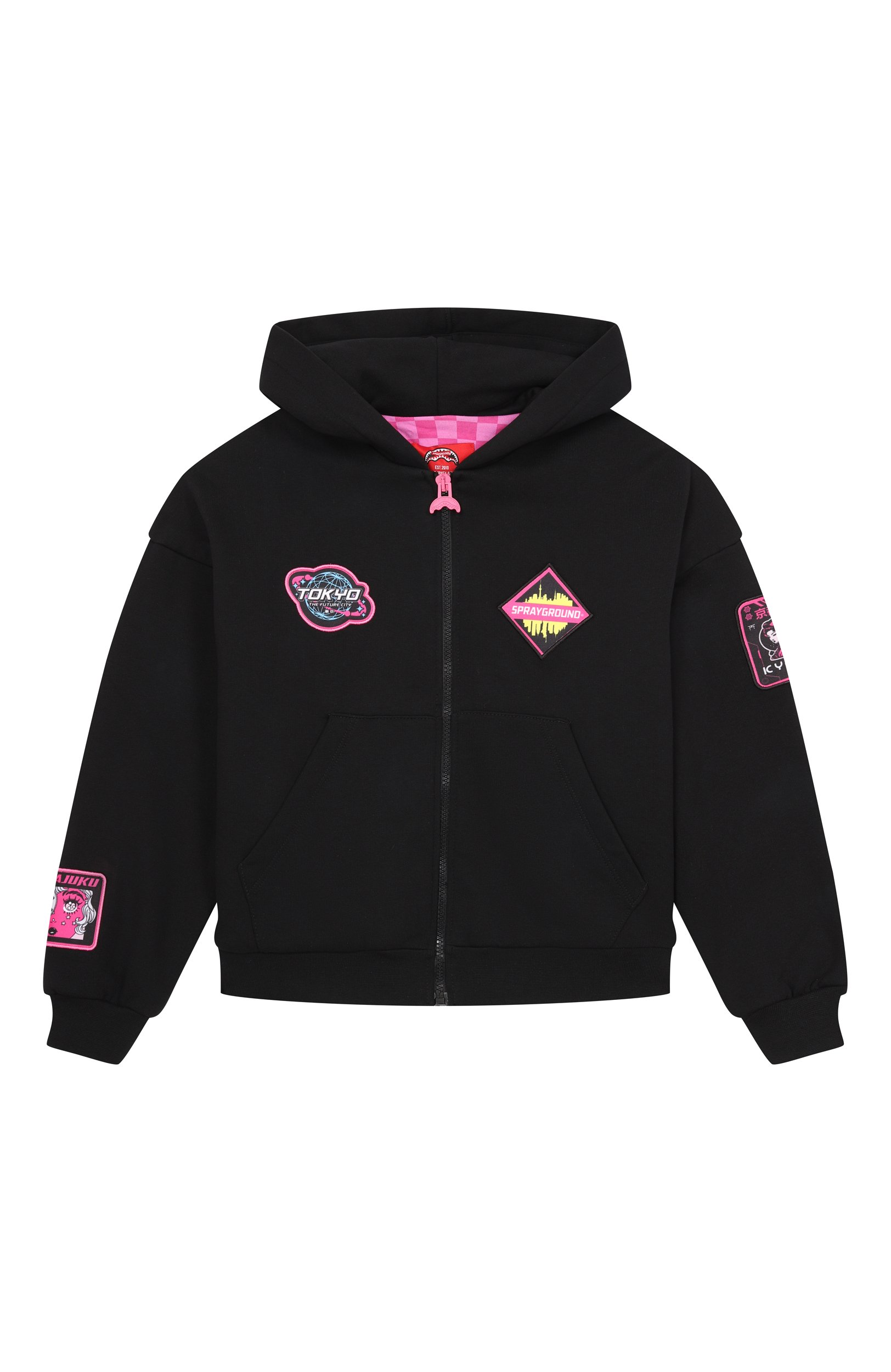 Хлопковая толстовка SPRAYGROUND, арт. SPY1554GBLK/SHARK IN JAPAN 0VER FULL-ZIP H00DIE BL, фото 1
