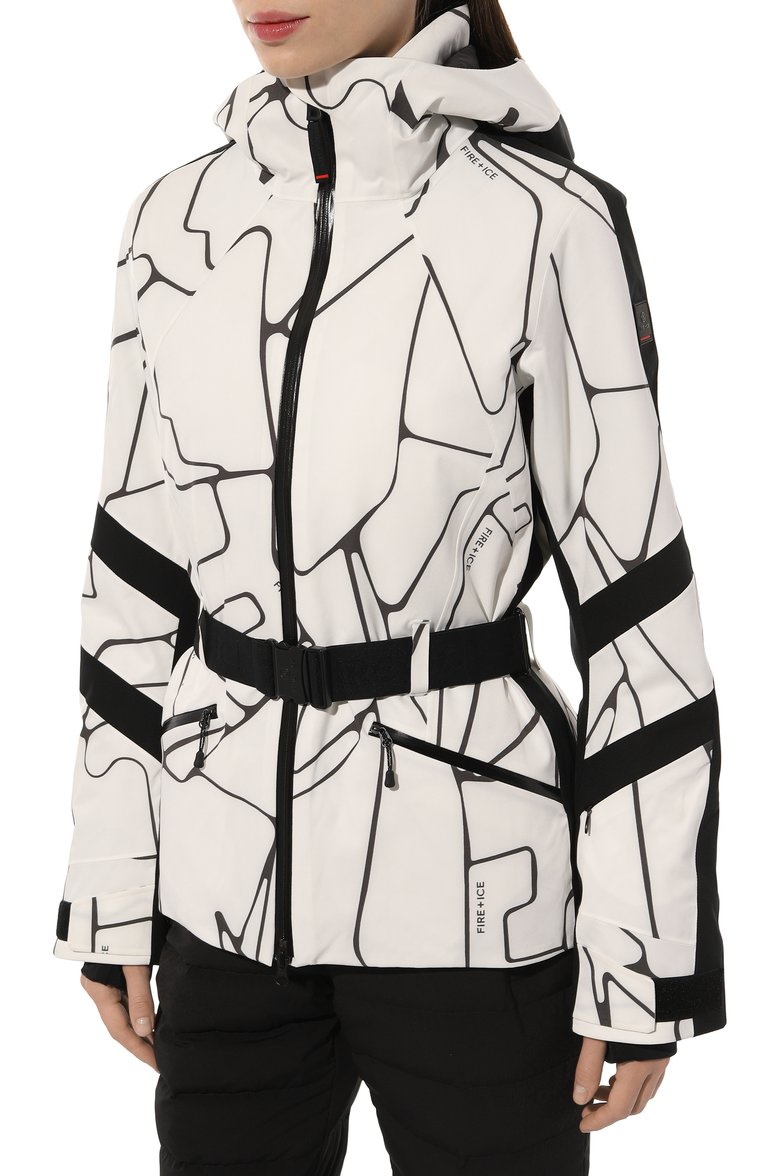 Женский пуховик BOGNER FIRE+ICE черно-белого цвета, арт. 34599219 | Фото 3 (Рукава: Длинные; Длина (верхняя одежда): Короткие; Материал подклада: Синтетический материал; Кросс-КТ: Пуховик, лыжи; Стили: Спорт-шик; Материал внешний: Синтетический материал)