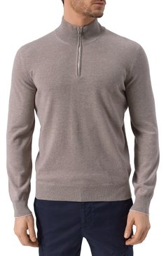 Мужской кашемировый джемпер BRUNELLO CUCINELLI коричневого цвета, арт. M2200124 | Фото 3 (Драгоценные камни: Проставлено; Материал сплава: Проставлено; Материал внешний: Кашемир, Шерсть; Длина (для топов): Стандартные; Рукава: Длинные; Вырез: Круглый; Стили: Кэжуэл; Мужское Кросс-КТ: Джемперы; Принт: Без принта)