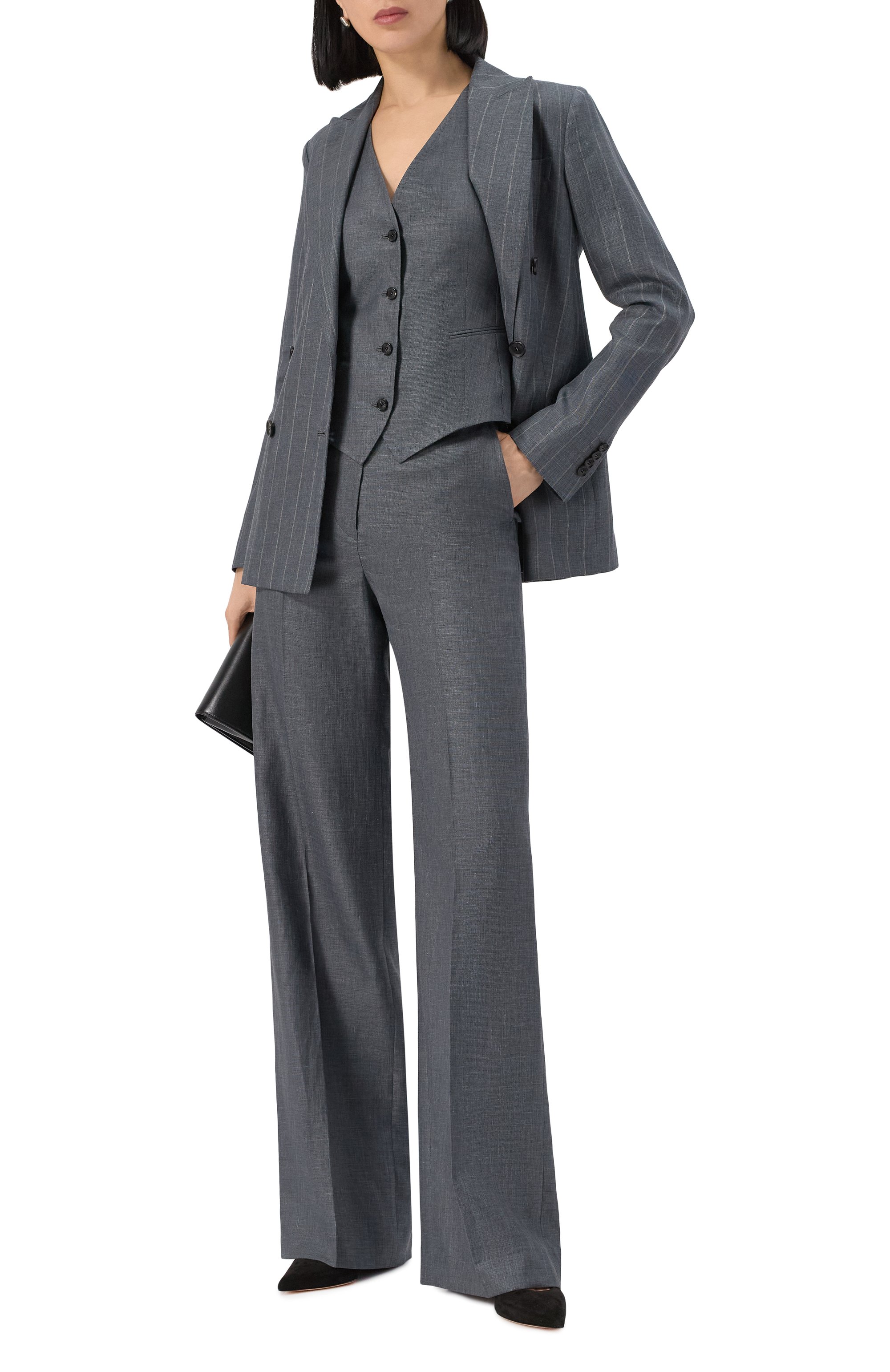 Брюки изо льна и шерсти KITON, арт. D48109K0603E03, фото 2