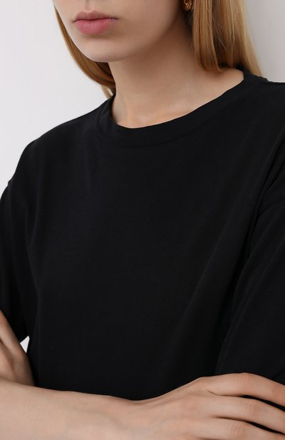 Футболка из хлопка и льна MOUSSY черного цвета по цене 9895 руб., арт. 025DS380-0390, фото 5 Футболка из хлопка и льна MOUSSY, арт. 025DS380-0390, фото 5