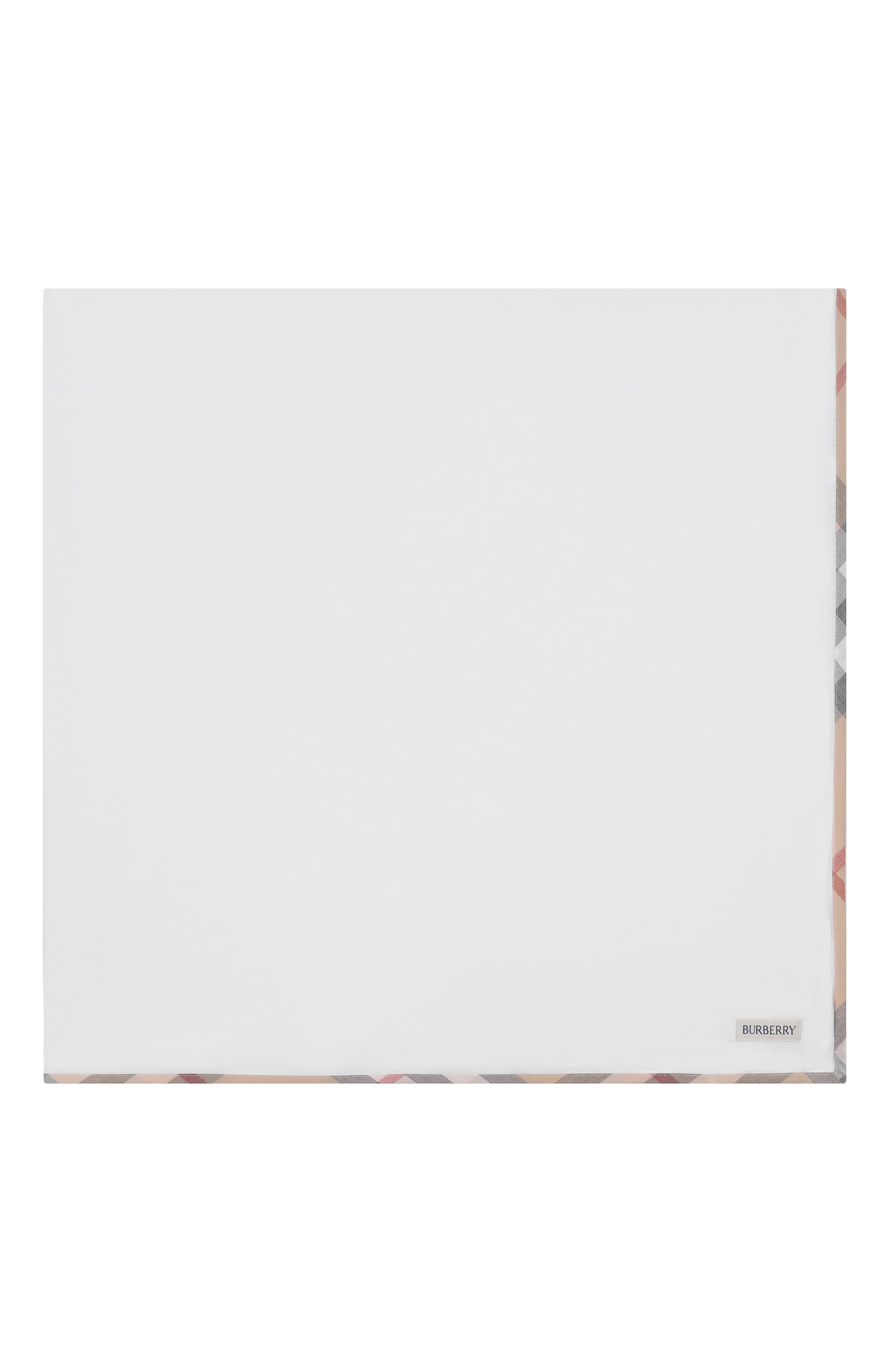Хлопковое одеяло BURBERRY белого цвета по цене 38700 руб., арт. 8104530, фото 3 Хлопковое одеяло BURBERRY, арт. 8104530, фото 3