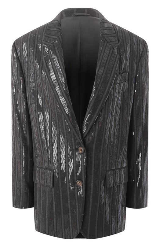 Жакет с отделкой пайетками Brunello Cucinelli MB0097174 Серый MB0097174