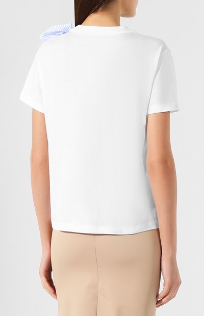 Хлопковая футболка REDVALENTINO белого цвета по цене 17700 руб., арт. RR0MG01V/KUX, фото 4 Хлопковая футболка REDVALENTINO, арт. RR0MG01V/KUX, фото 4