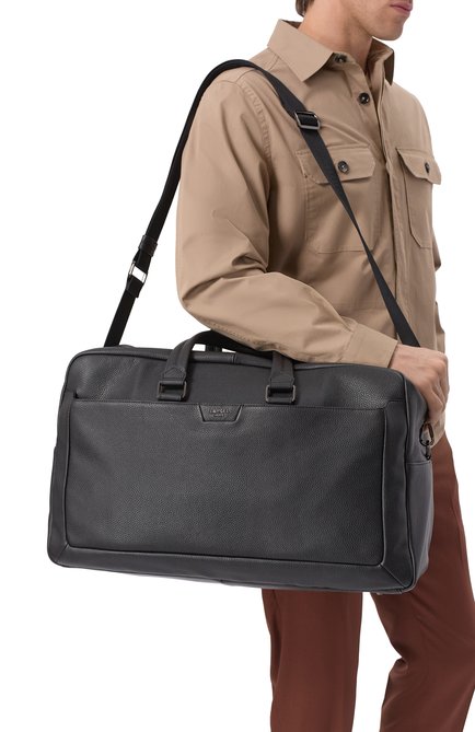 Мужская сумка come LANCEL черного цвета, арт. A13226 | Фото 2 (Автоматизация состава: Проставлено; Размер: large; Автоматизация ТО: Проставлено; Материал: Натуральная кожа; Ремень/цепочка: На ремешке)
