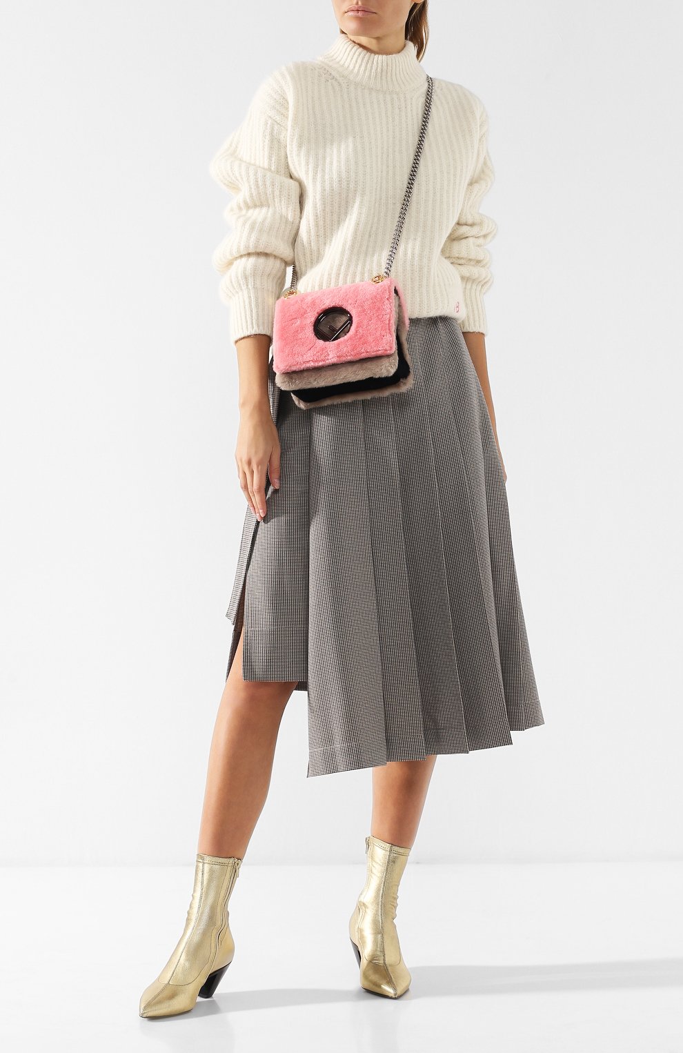 Сумка kan i small из овчины FENDI, арт. 8BT286 A5A3, фото 2