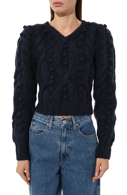 Шерстяной свитер Sea NY Синий, фото 3