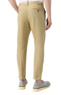 Мужские хлопковые брюки DSQUARED2 бежевого цвета, арт. S74KB0996/S39021 | Фото 4 (Длина (брюки, джинсы): Стандартные; Материал внешний: Хлопок; Случай: Повседневный; Стили: Кэжуэл; Силуэт М (брюки): Чиносы)