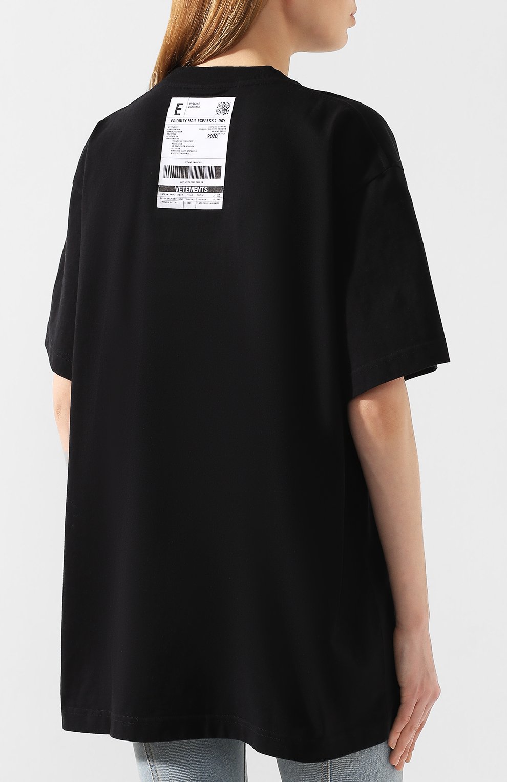 Хлопковая футболка VETEMENTS, арт. SS20TR305 1610/W/BLACK/WHITE, фото 4