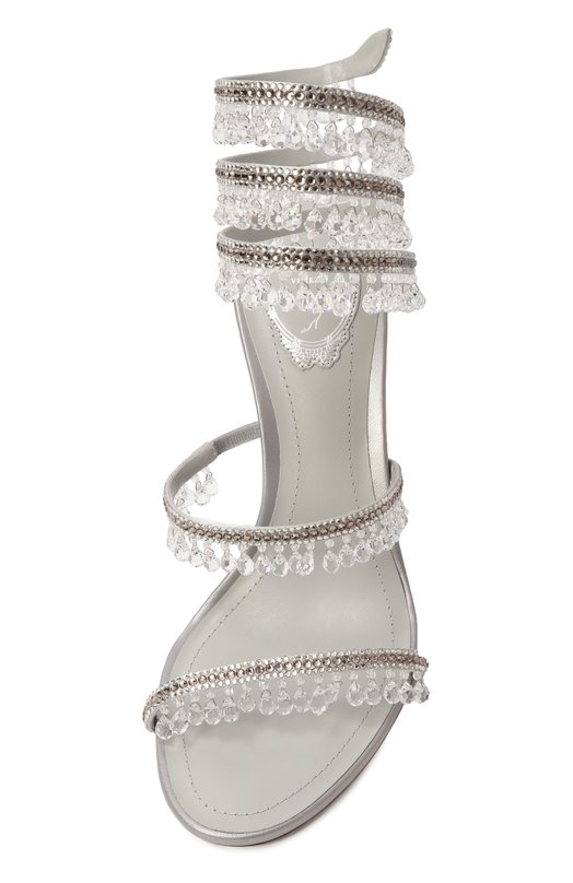 Текстильные босоножки Chandelier 105 Rene Caovilla C12535-105/R001 Серебряный  C12535-105/R001 Фото 6