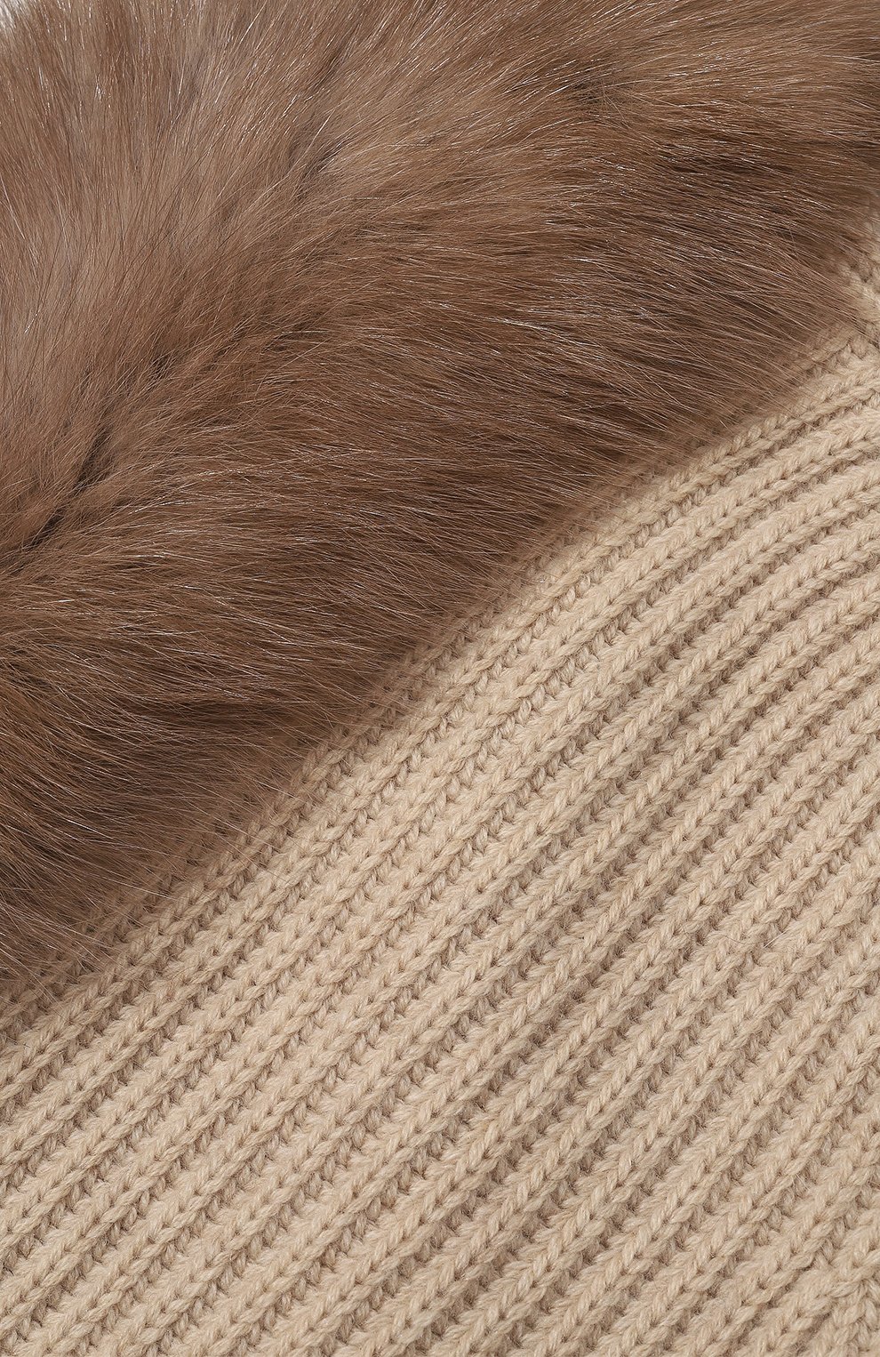 Шерстяной капюшон с мехом соболя VICTORIA KUSENKOVA, арт. 199103641540, фото 4