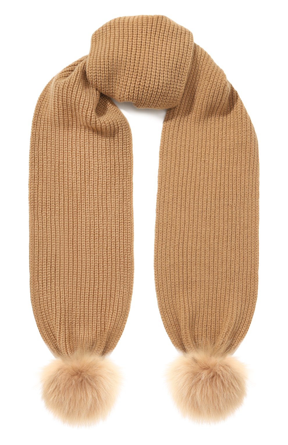 Кашемировый шарф YVES SALOMON ENFANT светло-коричневого цвета по цене 30700 руб., арт. 24WEA011XXCARD, фото 1 Кашемировый шарф YVES SALOMON ENFANT, арт. 24WEA011XXCARD, фото 1