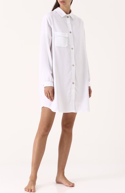 Однотонная хлопковая сорочка свободного кроя CELESTINE, арт. 20000667/VIRGINIA, фото 2