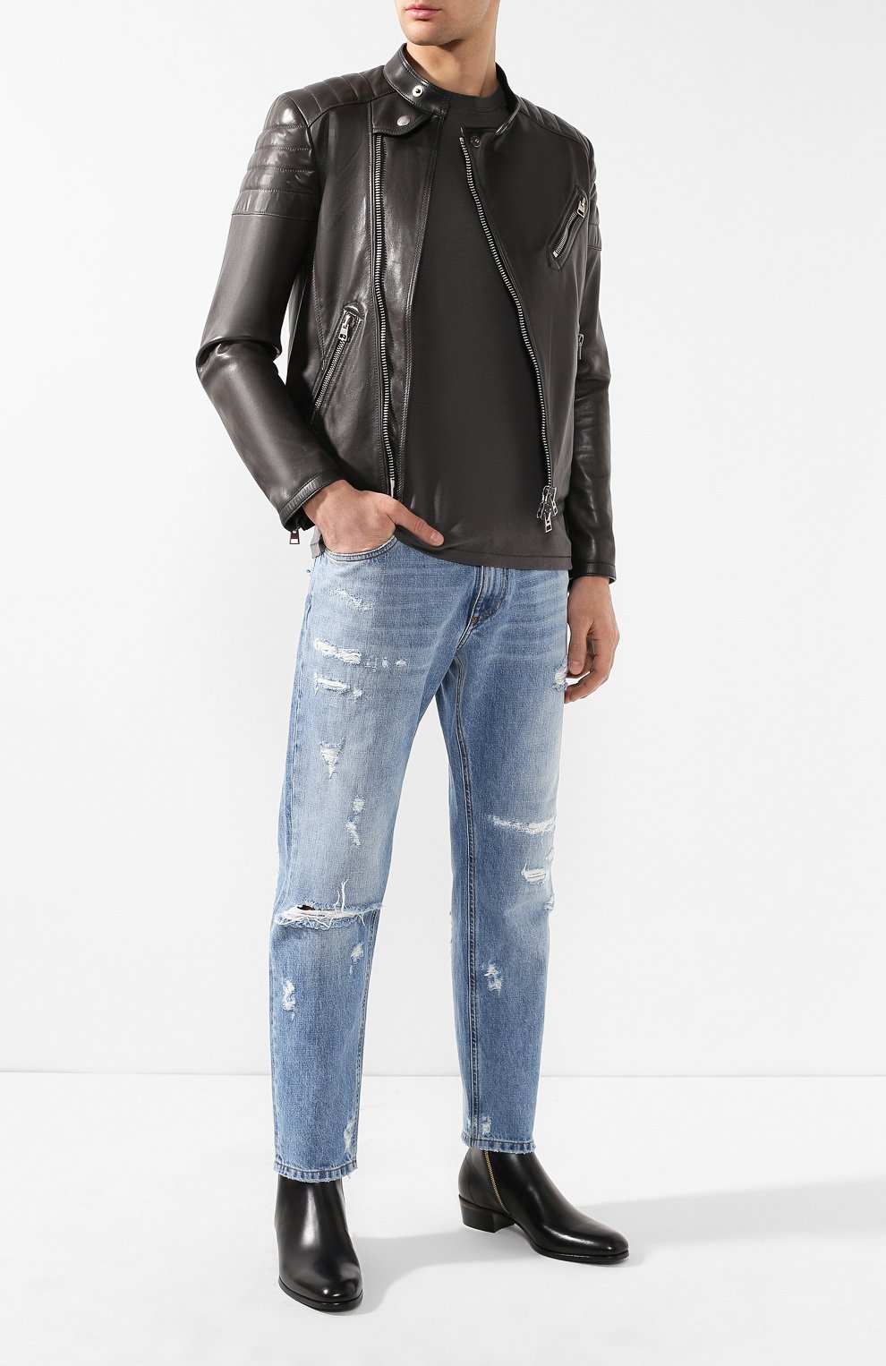 Кожаные сапоги DUNHILL, арт. DU18F1507F6, фото 2