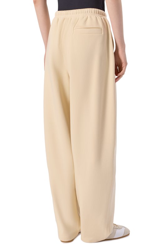 Хлопковые брюки Sportmax L0RD Кремовый  L0RD Фото 4