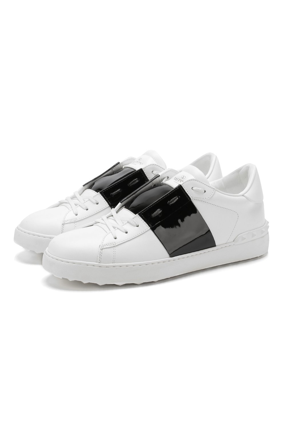 Кожаные кеды open VALENTINO черного цвета по цене 51300 руб., арт. MY0S0830/TCQ, фото 1 Кожаные кеды open VALENTINO, арт. MY0S0830/TCQ, фото 1