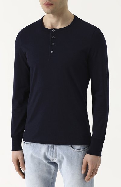 Хлопковый лонгслив с воротником на пуговицах TOM FORD, арт. BP402/TFJ890, фото 3