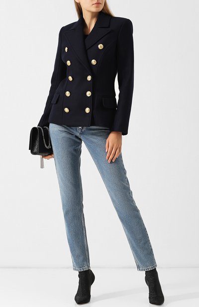Двубортный жакет из смеси шерсти и кашемира BALMAIN, арт. 142430/W006, фото 2