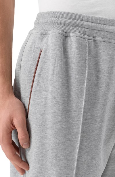 Хлопковые джоггеры BRUNELLO CUCINELLI, арт. MW8633315G, фото 5