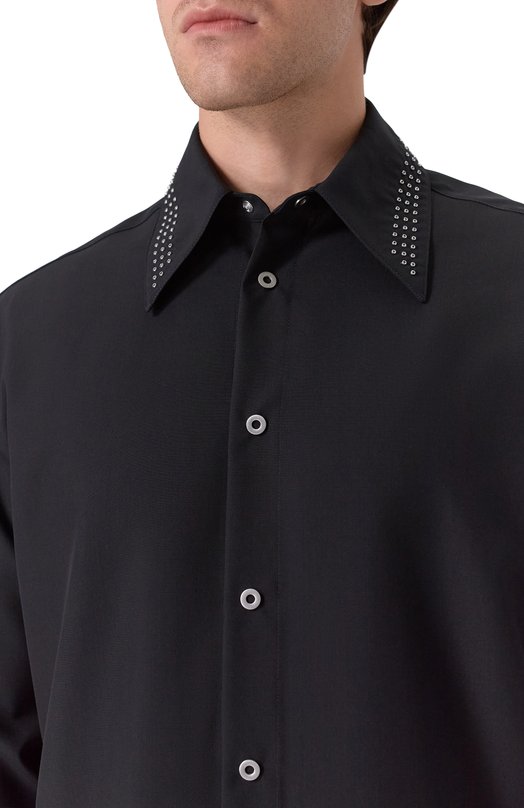 Шерстяная рубашка Jil Sander J22DL0318-J40249 Чёрный  J22DL0318-J40249 Фото 5